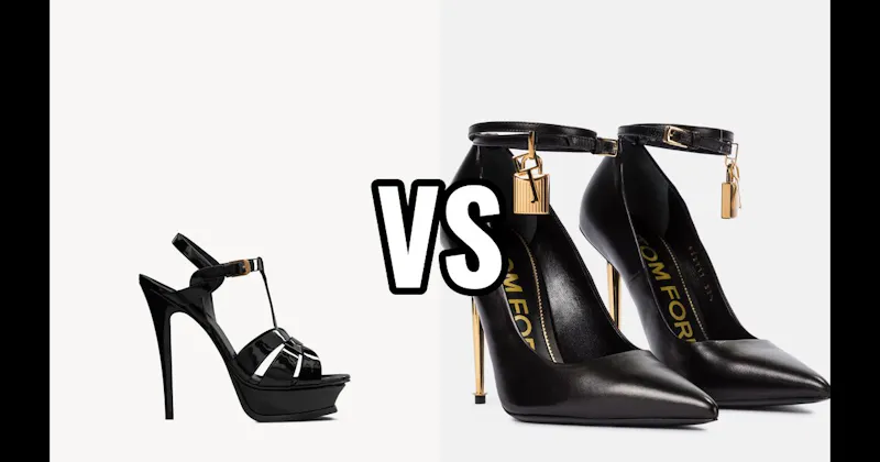 Padlock Ankle-Strap Pump (Tom Ford) vs. Tribute Sandal (YSL)