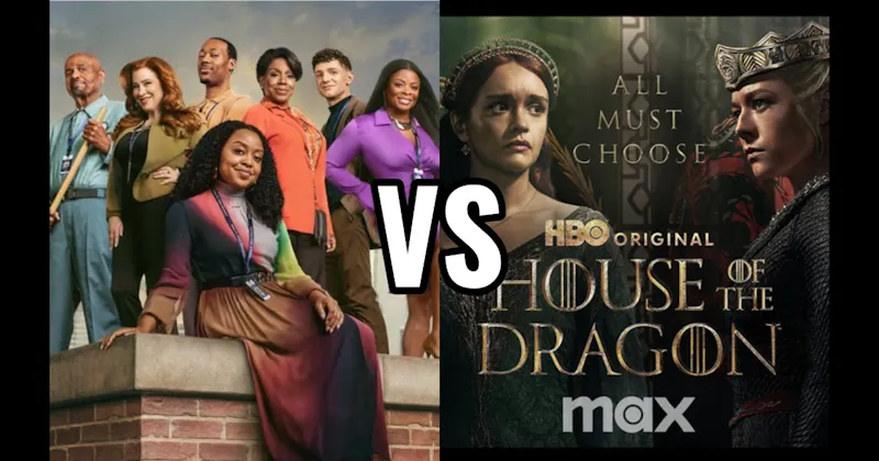 Abbott Elementary (ABC | Hulu) vs. House of the Dragon (HBO / Max)