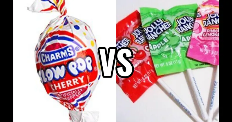Blow Pop vs. Jolly Rancher Lollipop
