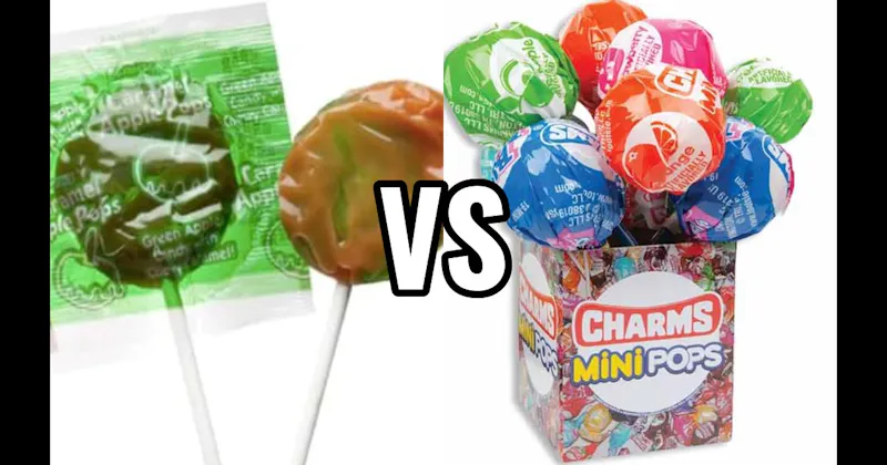 Caramel Apple Pop vs. Charms Mini Pops