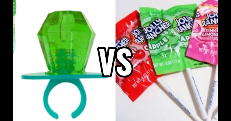 Jolly Rancher Lollipop vs. Ring Pop
