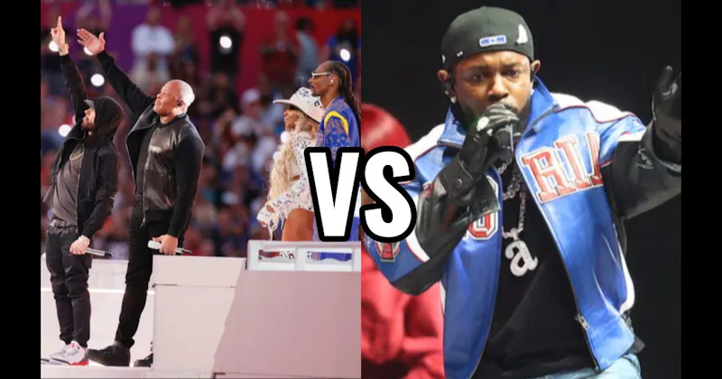 Dr. Dre / Snoop / Eminem / Kendrick / Mary J. Blige (2022) vs. Kendrick Lamar (2025)