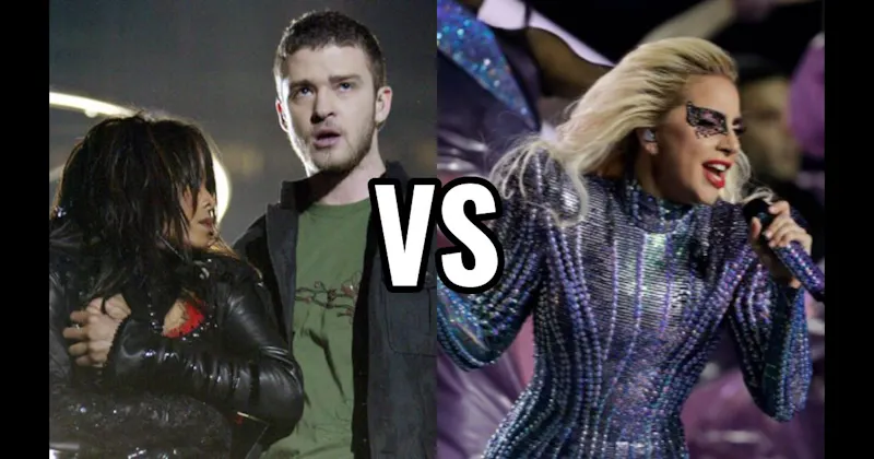 Janet Jackson & Justin Timberlake (2004) vs. Lady Gaga (2017)