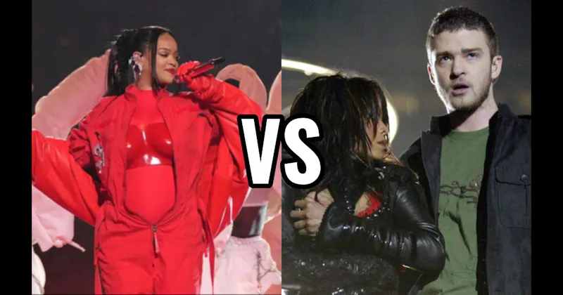 Janet Jackson & Justin Timberlake (2004) vs. Rihanna (2023)