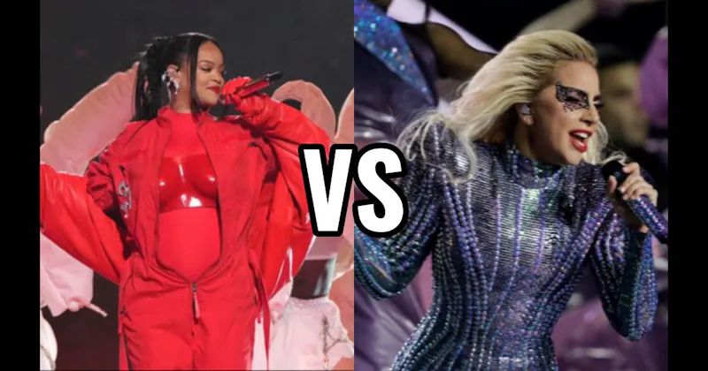 Lady Gaga (2017) vs. Rihanna (2023)