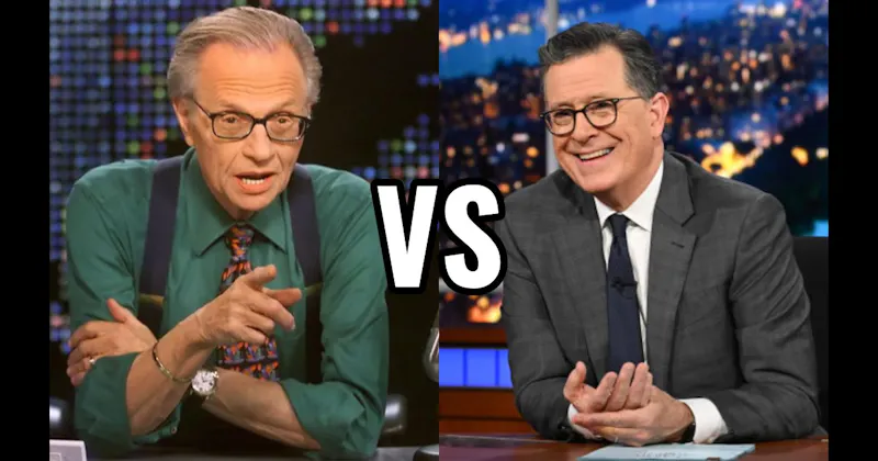 Larry King vs. Stephen Colbert