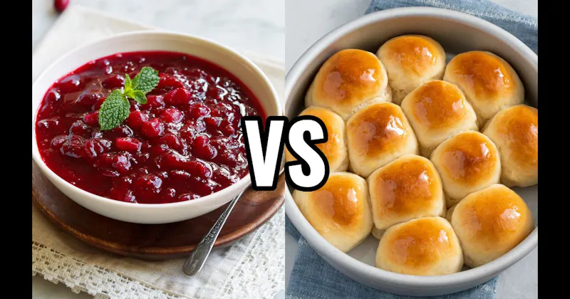 Cranberry Sauce vs. Dinner Rolls or Biscuits