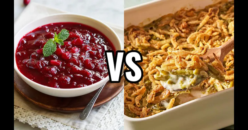 Cranberry Sauce vs. Green Bean Casserole