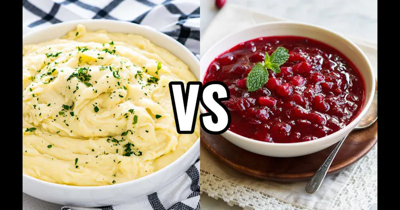 Cranberry Sauce vs. Mashed Potatoes