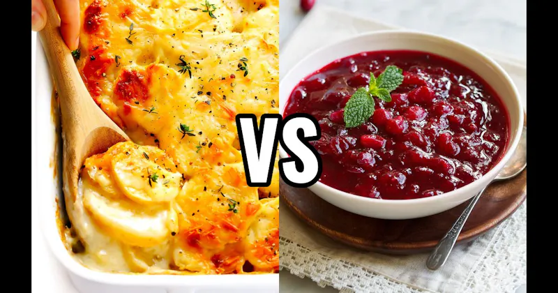 Cranberry Sauce vs. Scalloped Potatoes