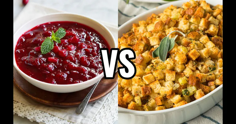Cranberry Sauce vs. Stuffing / Dressing