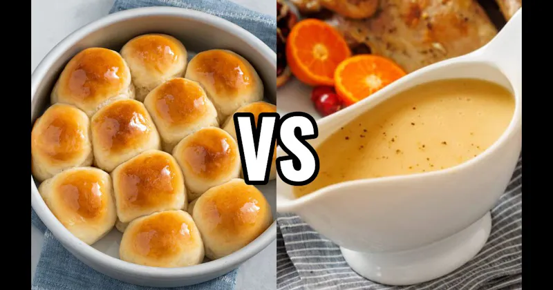Dinner Rolls or Biscuits vs. Turkey Gravy