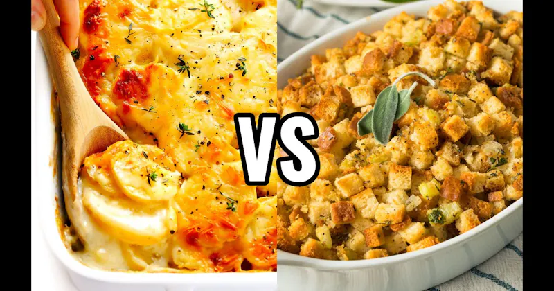 Scalloped Potatoes vs. Stuffing / Dressing