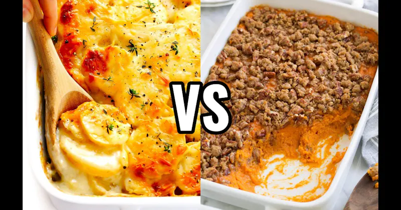 Scalloped Potatoes vs. Sweet Potato Casserole