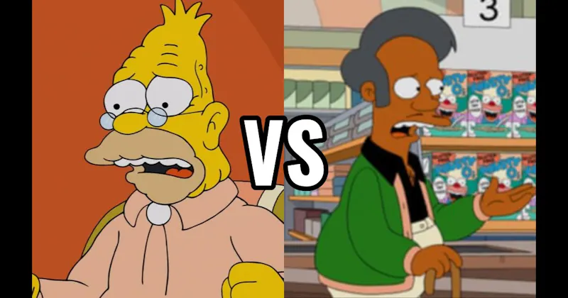 Abe Simpson vs. Apu