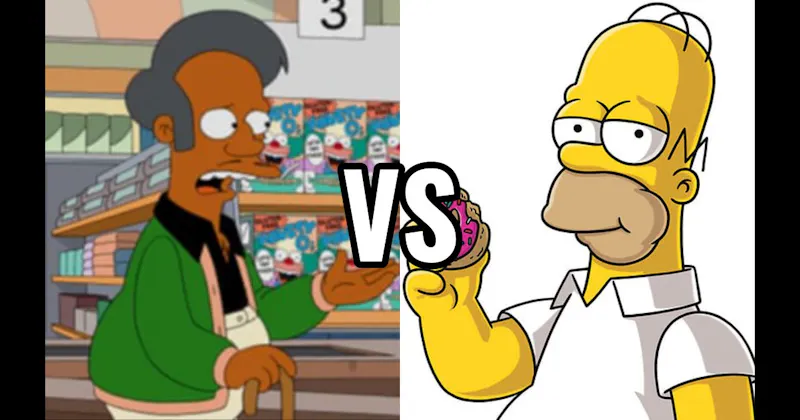 Apu vs. Homer Simpson