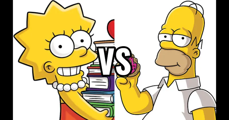 Homer Simpson vs. Lisa Simpson