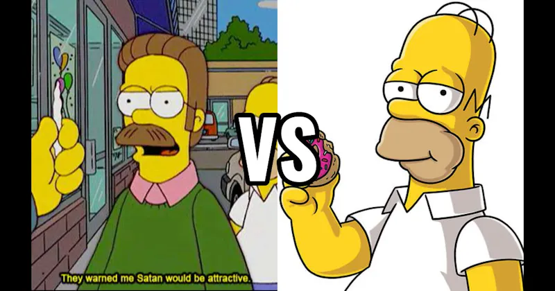 Homer Simpson vs. Ned Flanders