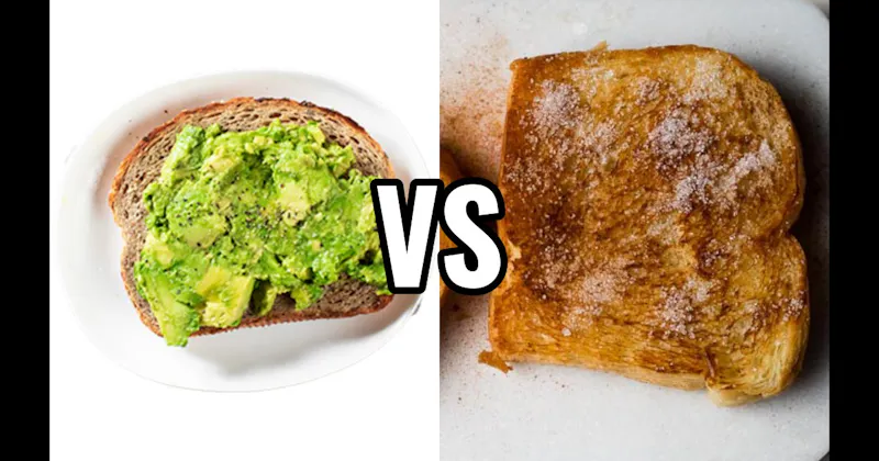 Avocado vs. Cinnamon Sugar