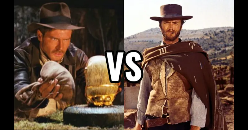 Indiana Jones (Raiders of the Lost Ark) vs. Man with No Name (The Good, the Bad and the Ugly)