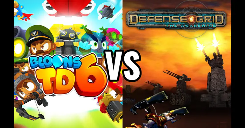 Bloons TD 6	 vs. Defense Grid: The Awakening