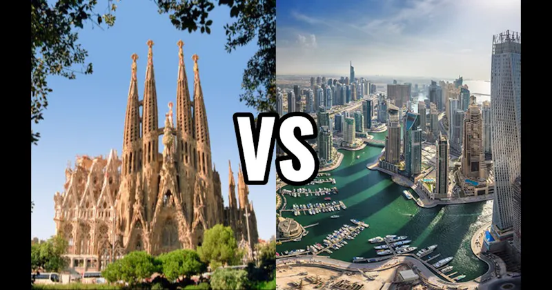 Barcelona, Spain vs. Dubai, UAE