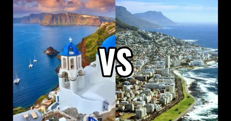 Cape Town, South Africa vs. Santorini, Greece