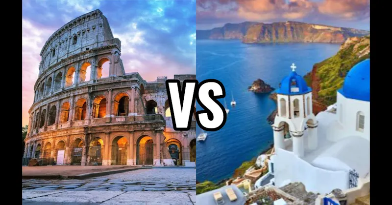 Rome, Italy vs. Santorini, Greece