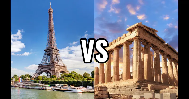 Acropolis of Athens vs. Eiffel Tower