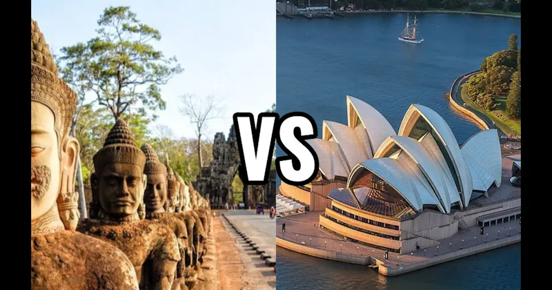 Angkor Wat vs. Sydney Opera House