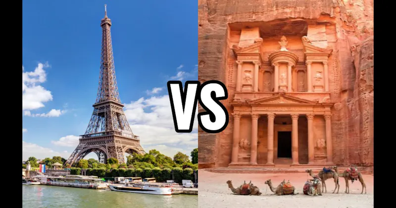 Eiffel Tower vs. Petra