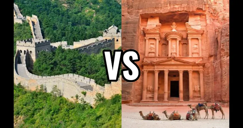 Great Wall of China vs. Petra