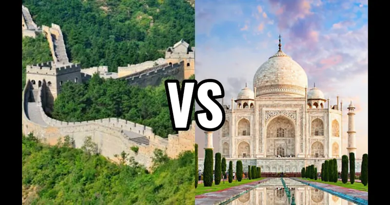 Great Wall of China vs. Taj Mahal