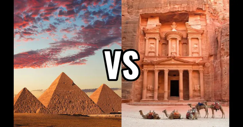 Petra vs. Pyramids of Giza