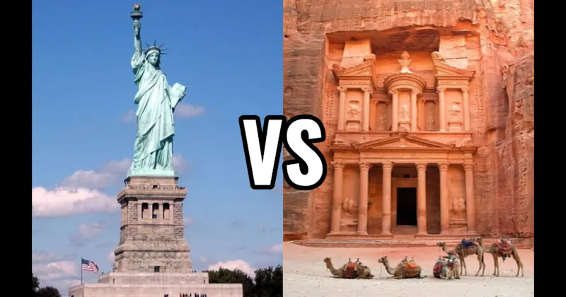Petra vs. Statue of Liberty