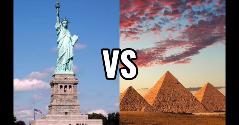 Pyramids of Giza vs. Statue of Liberty