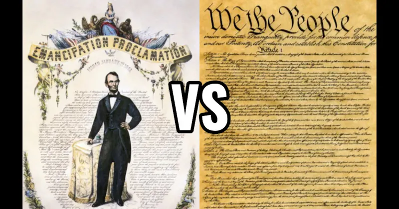 Emancipation Proclamation (1863) vs. U.S. Constitution (1787)