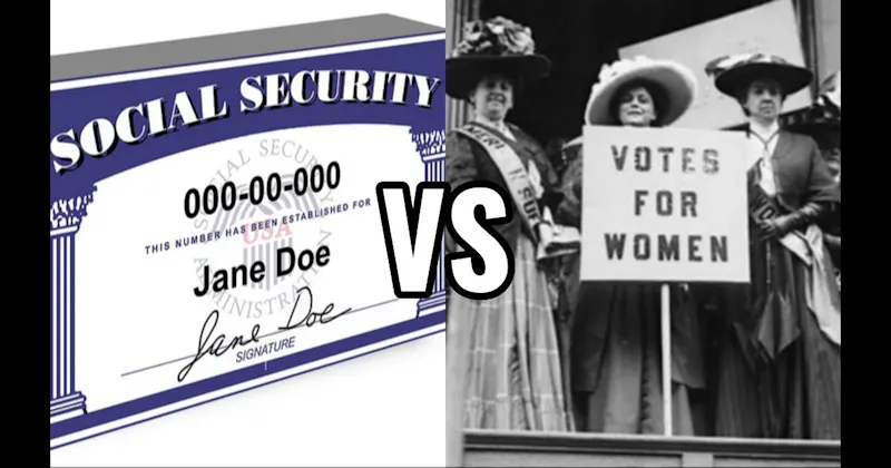 Nineteenth Amendment (1920) vs. Social Security Act (1935)
