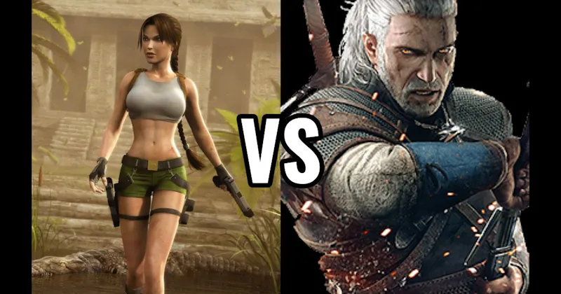 Geralt of Rivia (The Witcher) vs. Lara Croft (Tomb Raider)