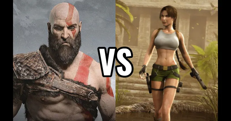 Kratos (God of War) vs. Lara Croft (Tomb Raider)