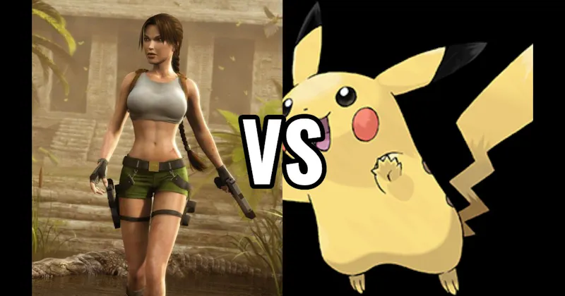 Lara Croft (Tomb Raider) vs. Pikachu (Pokémon)