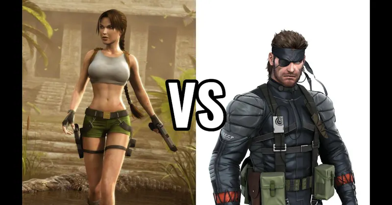 Lara Croft (Tomb Raider) vs. Solid Snake (Metal Gear Solid)