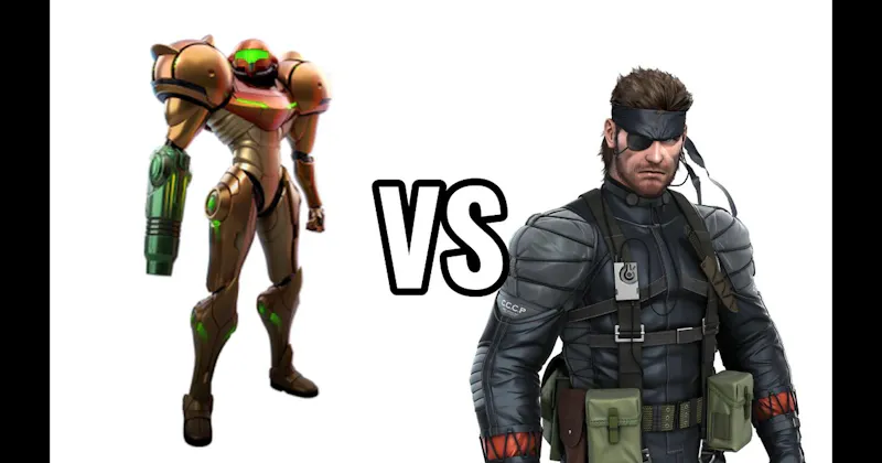 Samus Aran (Metroid) vs. Solid Snake (Metal Gear Solid)