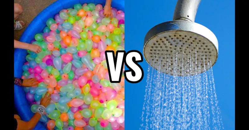 Cold Shower vs. Water Balloon Fight