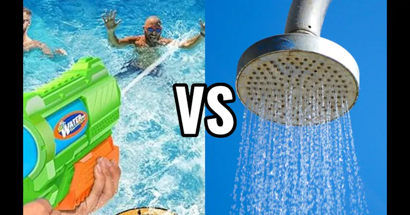 Cold Shower vs. Water Gun / Super Soaker Fight