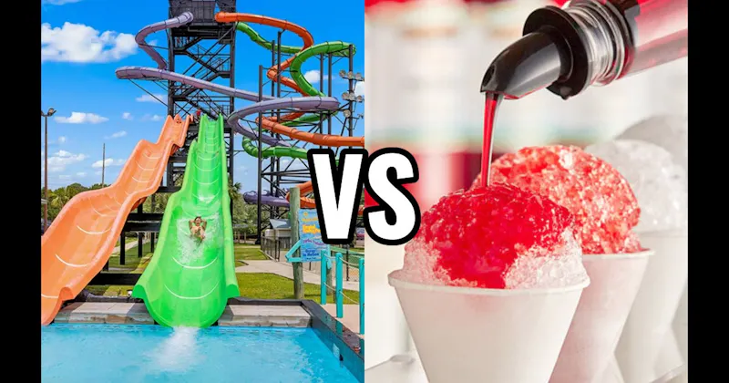 Snow Cone / Shaved Ice vs. Water Park