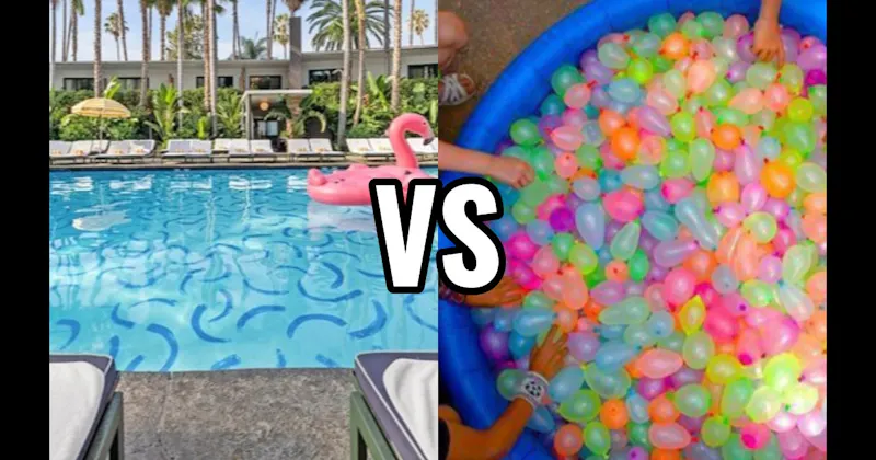 Swimming Pool vs. Water Balloon Fight