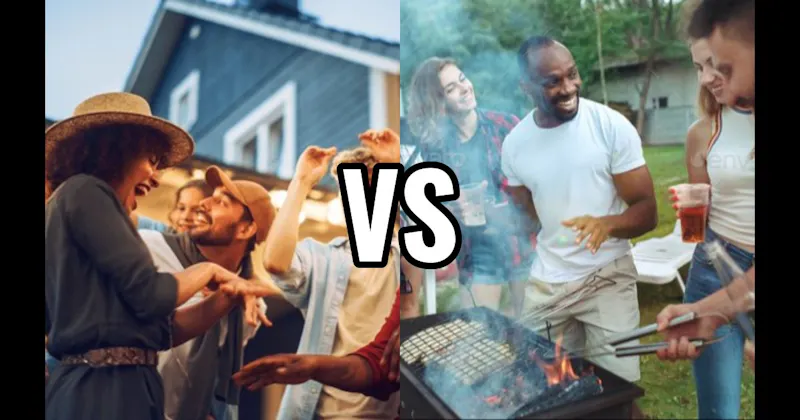 Backyard BBQ/Cookout vs. House Party