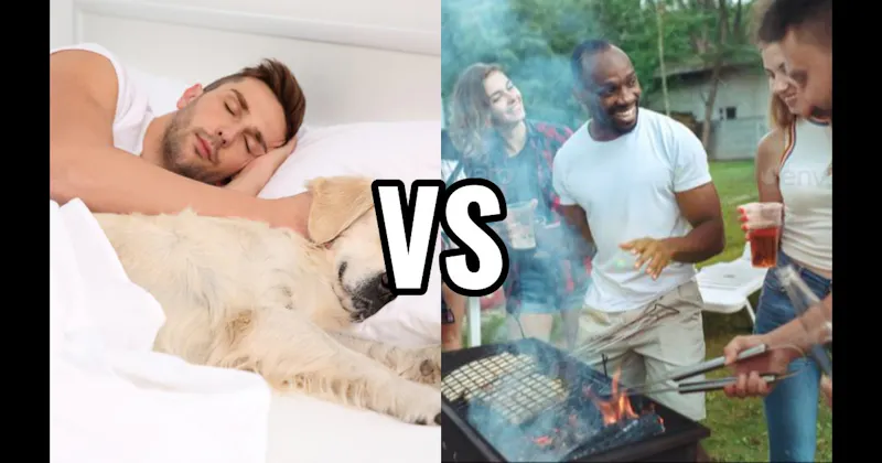 Backyard BBQ/Cookout vs. Sleeping In