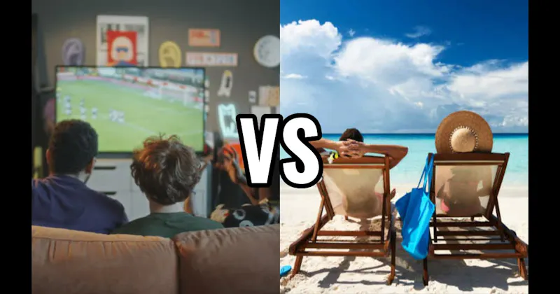 Beach Day vs. Watching Live Sports